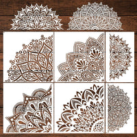 Large Mandala Stencils - 6 Pc Ranger Stencils for Walls & Fabric