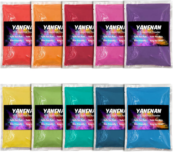 10 Vibrant Colors Holi Color Powder