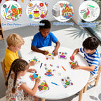 Diwali Crafts & Party Favors for Kids Bulk, Rangoli Activity DIY Art Puzzle