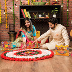 4PCS Diwali Decoration Wood Table Centerpiece for Home Happy Diwali Let'S Get Lit Warm Wishes Light Candle Henna Pattern Wooden Decor Happy Diwali Party Favors for Diwali Home Desktop Decorations