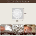 Mandala Stencils for Painting, 9 Pcs 6 Inch for Wood Signs Canvas