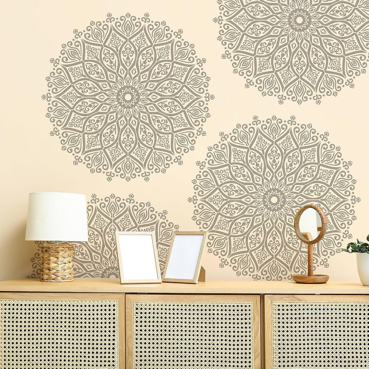 Large Mandala Stencils - 6 Pc Ranger Stencils for Walls & Fabric