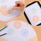 56 Pcs Mandala Stencils, 3.6 X 3.6 Inch Reusable Painting Templates