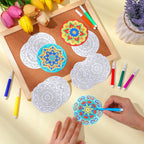 30 Pcs Diwali Mandala Coloring Cutouts Crafts for Kids